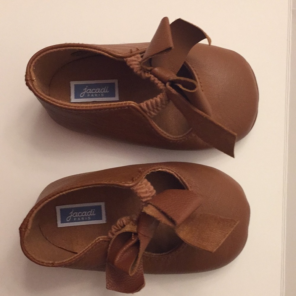 Jacadi Paris size 20 baby leather booties - brown